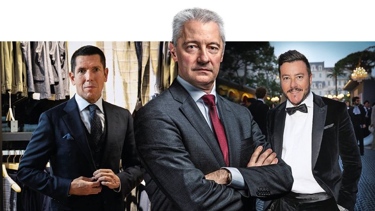 Migros-Chef Fabrice Zumbrunnen (Mitte) will Globus verkaufen. Globus-Chef Thomas Herbert (links) bietet sicher mit, der Handels- und Immobilien-Tycoon René Benko aus Österreich soll auch interessiert sein.