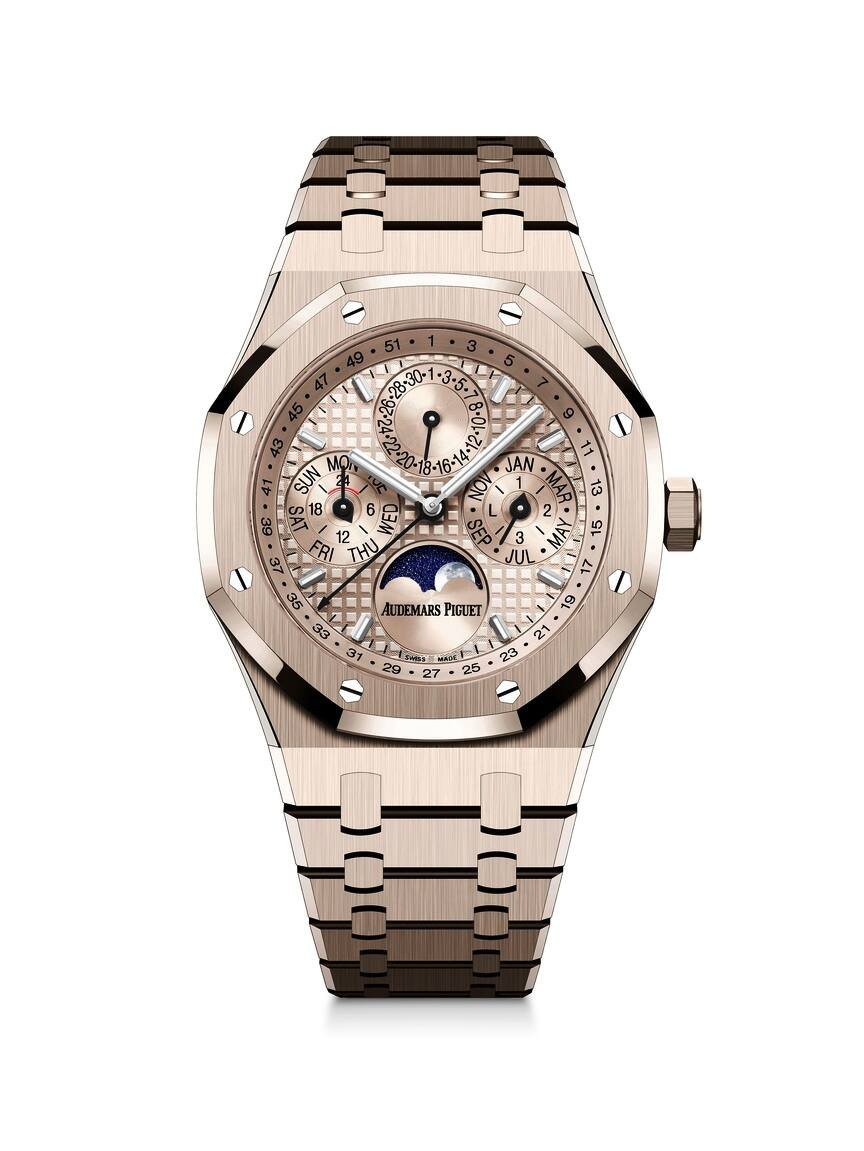 ROYAL OAK Ebenfalls mit dem neuen Automatikwerk 7138: das Erfolgsmodell der Manufaktur in Sandgold.