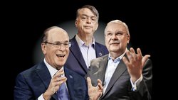 An der Macht – Aber wie lange noch? Das aktuelle WEF-Führungstrio Larry Fink (l.), André Hoffmann (o.), Alois Zwinggi.