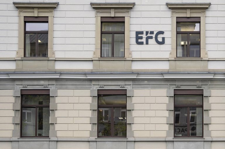 EFG 184 Mrd. verwaltete Vermögen 322 Mio. Gewinn 3114 Mitarbeiter Verwaltete Vermögen erste 10 Monate 2025, Gewinn und Mitarbeiter per Ende 2024.
