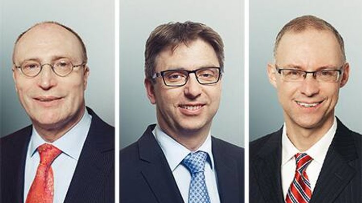 Manfred Schlumberger, Reinhard Pfingsten und Matthias Hug (v.l.).
