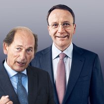 Gute Aussichten: Zum aktuellen Kurs ist Nestlé unter CEO Mark Schneider (r.) und Präsident Paul Bulcke ein klarer Kauf.
