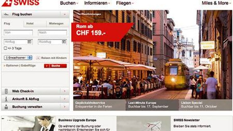 Standardisiert, einfach, erfolgreich: Website der Swiss.