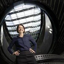 CEO Géraldine Picaud im SGS-Hauptgebäude in Genf, das der Warenprüfkonzern bald verlassen wird.