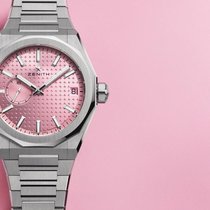 Die Uhr Defy Skyline Pink steht ganz im Zeichen der «Breast Cancer Awareness». Ein Teil des Umsatzes spendet Zenith.