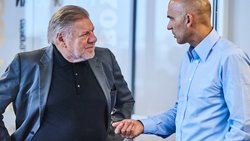 Jürg Marquard und Bijan Khezri, Aufnahme aus dem Jahr 2018.