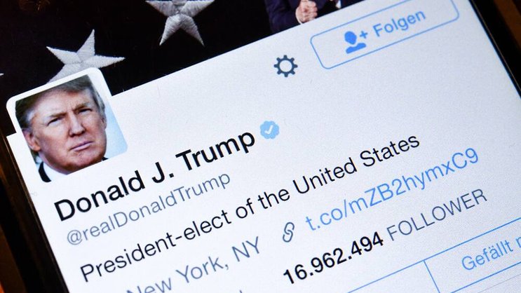 Twitter-Account: Mit seinen Tweets wirbelt Trump die Börsenkurse durcheinander.Keystone