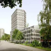 In diesem Hochhaus in Zürich-Wiedikon werden ausschliesslich 1- bis 2-Zimmer-Wohnungen angeboten.
