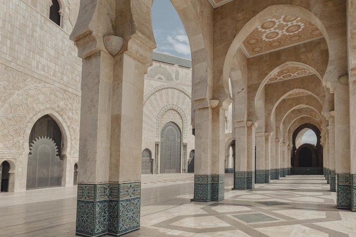 The Hassan II Mosque in Casablanca, Morocco.