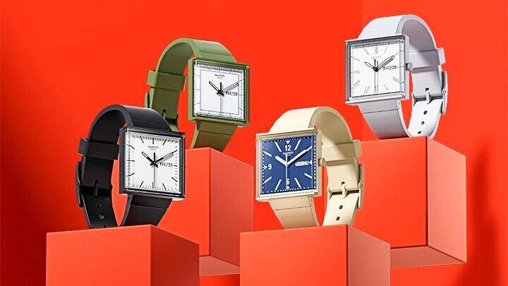 «What if»-Kollektion von Swatch: Dezente Farben in vier Ausführungen.