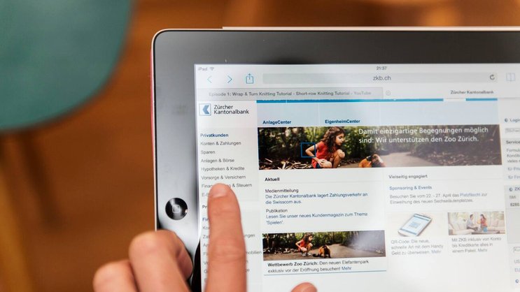 Auf dem Tablet: Die Zürcher Kantonalbank hat sich im Steuerstreit mit den USA geeinigt.