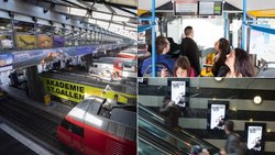 Neue schöne Bildschirmwelt: An Bahnhöfen und in Bussen werden Pendler heute von einer Vielzahl an Bildschirmen begrüsst.