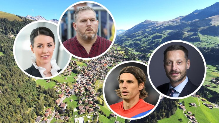 Michèle Frey-Hilti, Christian Stucki, Yann Sommer, Mark Streit (von links nach rechts): Prominente Investoren übernehmen die Mineralquellen Adelboden.