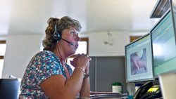 Megate-Mitarbeiterin in Basel: Das Unternehmen betreibt das grösste ärztliche telemedizinische Zentrum Europas.