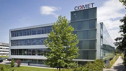 Der Hauptsitz der Comet Gruppe in Flamatt.