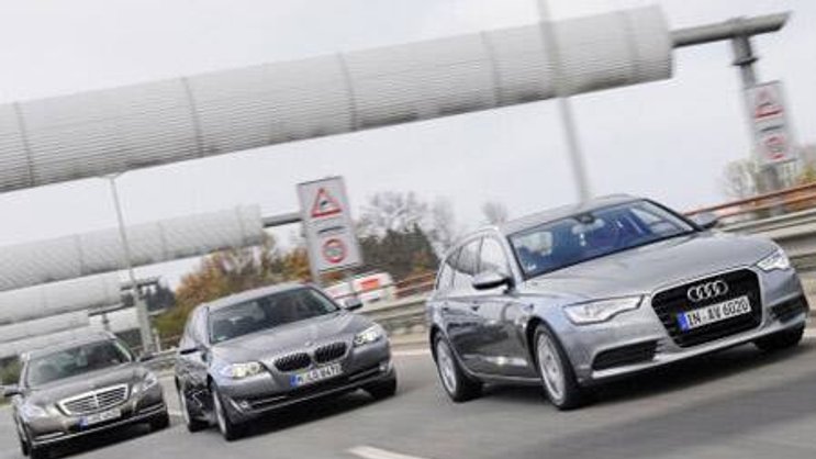 Audi A6 Avant, BMW 5er Touring und Mercedes E-Klasse T-Modell