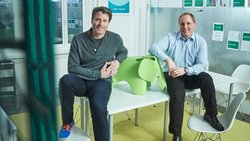 Chris O'Neill (l.) und Beat Bühlmann: Müssen Evernote wieder zum Erfolg führen.Gerry Nitsch