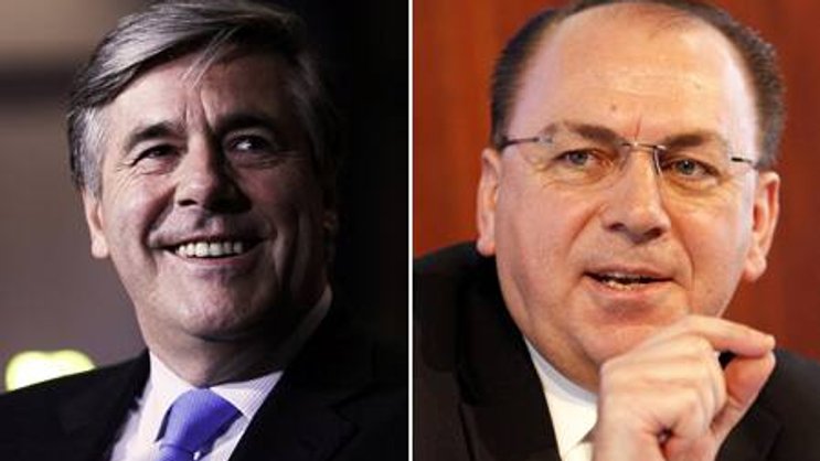 Könnten sich in Zürich über den Weg laufen: Josef Ackermann (l.) und Axel Weber. (Bilder: Keystone)