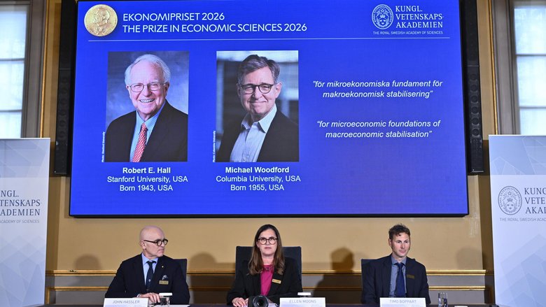 Robert E. Hall und Michael Woodford teilen sich den diesjährigen Nobelpreis für Wirtschaftswissenschaften.