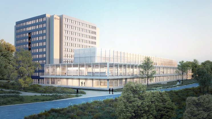 Grossbaustelle Am neuen Hauptsitz von DSM-Firmenich in Kaiseraugst entsteht ein Campus mit 250 Arbeitsplätzen. Hier sollen alle in der Forschung tätigen Mitarbeiter unter einem Dach arbeiten.