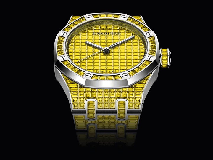 Die Audemars Piguet Royal Oak mit gelben Diamanten.