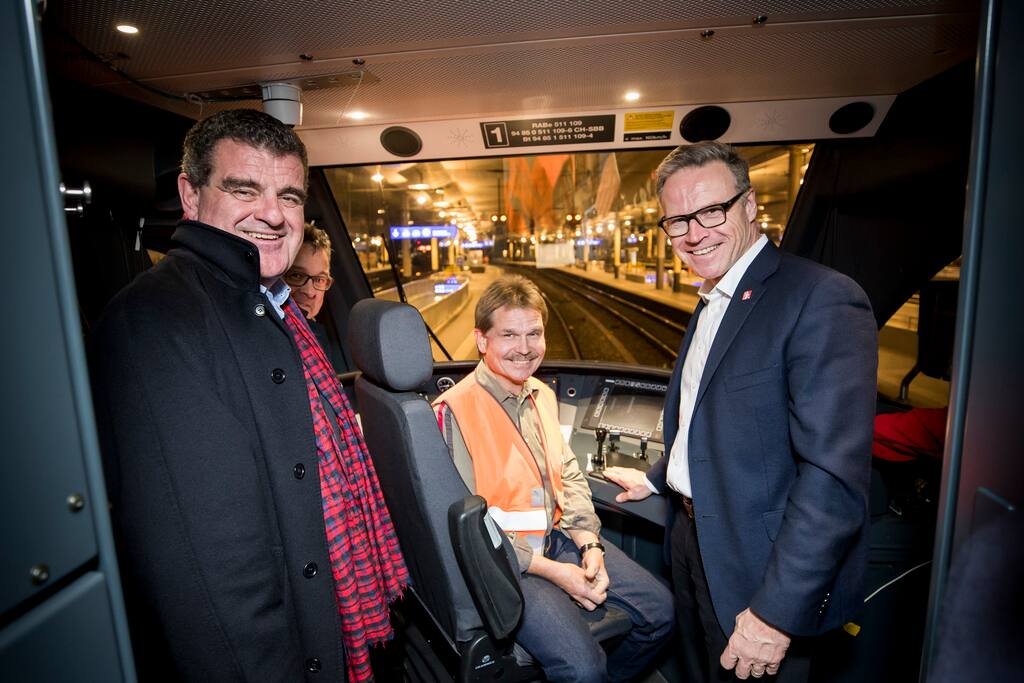 Stadler Rail Chef Peter Spuhler und SBB-CEO Andreas Meyer
