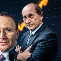 Nestlé-CEO Mark Schneider (l.) und Präsident Paul Bulcke: Die Aktie des Lebensmittelkonzerns zeigt einen fast surrealen Aufwärtsdrang.