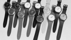 Die Swatch-Modelle aus der ersten Serie von 1983.