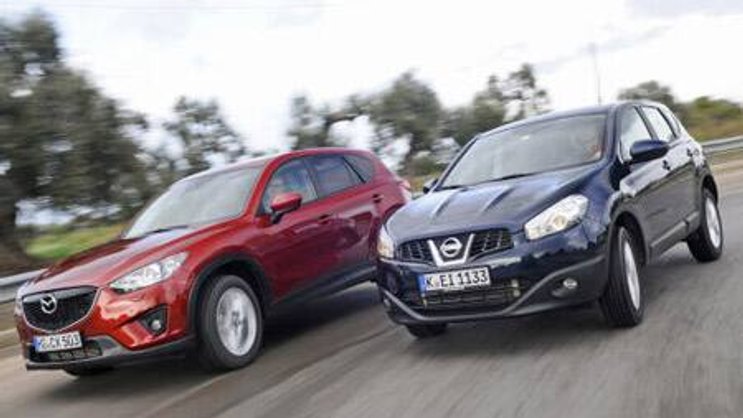 Mazda CX-5 und Nissan Qashqai