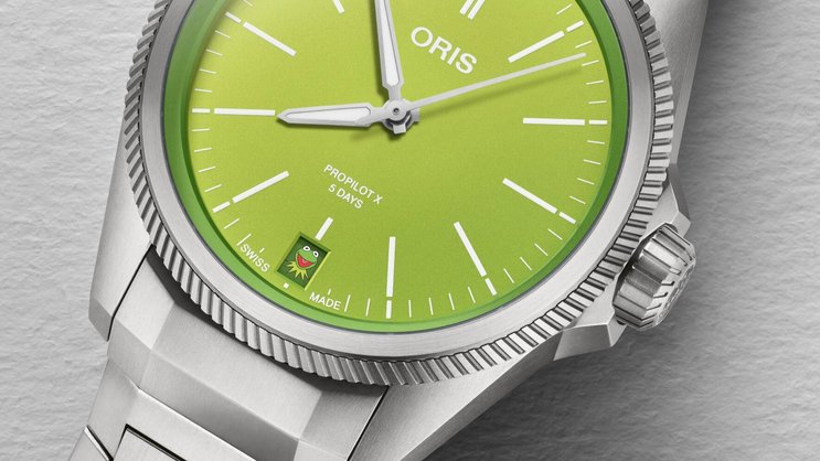 Die Oris ProPilot X Kermit Edition.