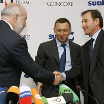 Viktor Vekselberg, Oleg Deripaska und Ivan Glasenberg (von links): Sie gründeten Rusal, den grössten Aluminiumproduzent der Welt.