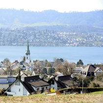 Die Preise von Immobilien an Seen, wie hier in Zollikon am Zürichsee, legten besonders stark zu.
