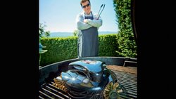 Der Grillbot im Crash Test.  Gerry Nitsch