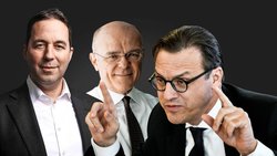 Solide aufgestellt: Swiss-Re-Chef Christian Mumenthaler (l.), Swiss-Life-CEO Patrick Frost (v.), Mario Greco von Zurich Insurance.