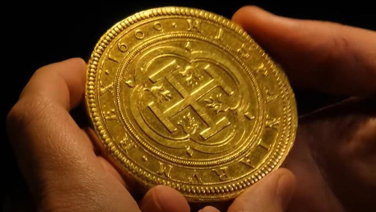 100-Escudo-Münze aus dem Jahr 1609.