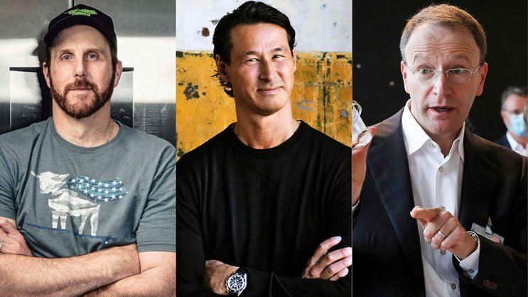 Beyond-Meat-Gründer Ethan Brown (l.) und Oatly-CEO Toni Petersson (M.) laufen die Anleger davon. Nestlé-Chef Mark Schneider kam an der Börse deutlich besser davon.