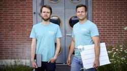 Felix Bünning (l.) und Benjamin Huber senken Betriebskosten und CO2-Emissionen um bis zu 40 Prozent.