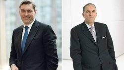 Martin Wittig (l.) verlässt seinen CEO-Posten aus gesundheitlichen Gründen, Burkhard Schwenker folgt seinem Nachfolger.