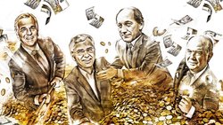 Kein Grossgrundbesitzer, keine Produktionsmittel, nur Arbeitskraft: Angestellte Manager wie Sergio Ermotti (UBS), Severin Schwan (Roche), Paul Bulcke (Nestlé) oder Walter Kielholz (Swiss Re, v.l.), stechen die klassischen Gründerfamilien beim Aufbau von Reichtum immer mehr aus.