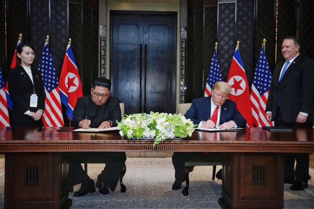 Kim Jong Un und Donald Trump beim Gipfeltreffen in Singapur