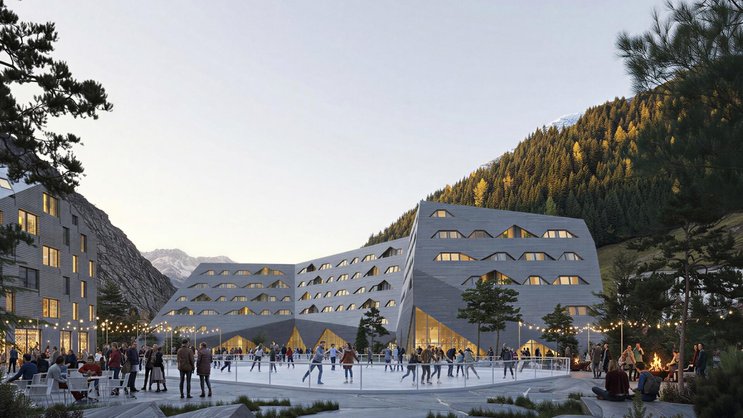 So sieht das neue Sportzentrum von Andermatt UR aus.