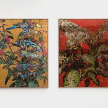 Werke von Olga Titus: Ohne Titel, 2021. Wendepailletten, Digitalprint. 130 × 170cm, 6300 Franken,Ed. 7 + 2 e.d.