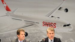 Harry Hohmeister und sein möglicher Nachfolger CFO Roland Busch.  Keystone