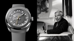 Das neuste Modell von Carl Suchy: Die Belvedere Titan. Und Mitbesitzer Peter Brabeck-Lemathe.