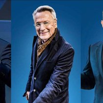 KRONPRINZ: Mit dem Spartentausch ist Morten Wierod (links) in der klaren Poleposition für die Nachfolge von CEO Björn Rosengren (Mitte). Tarak Mehta hat das Nachsehen.