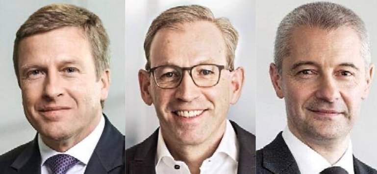 Oliver Zipse, Philipp Wyss, Fabrice Zumbrunnen (v.l.).
