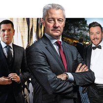 Migros-Chef Fabrice Zumbrunnen (Mitte) will Globus verkaufen. Globus-Chef Thomas Herbert (links) bietet sicher mit, der Handels- und Immobilien-Tycoon René Benko aus Österreich soll auch interessiert sein.
