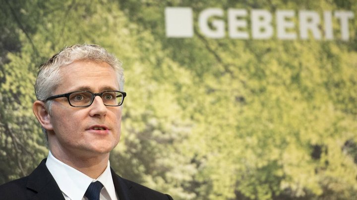 Der CEO der Geberit Gruppe Christian Buhl spricht anlässlich der Jahresmedienkonferenz der Geberit Gruppe vom Dienstag, 15. März 2016, in Zürich.