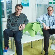 Chris O'Neill (l.) und Beat Bühlmann: Müssen Evernote wieder zum Erfolg führen.Gerry Nitsch