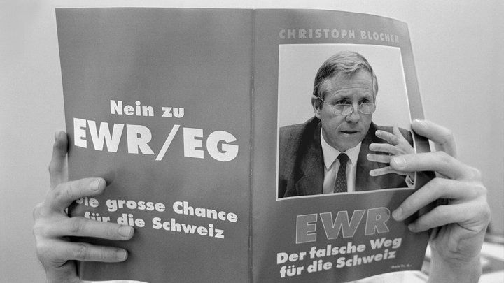 CHRISTOPH BLOCHER, BROSCHUERE, EWR GEGNER,
